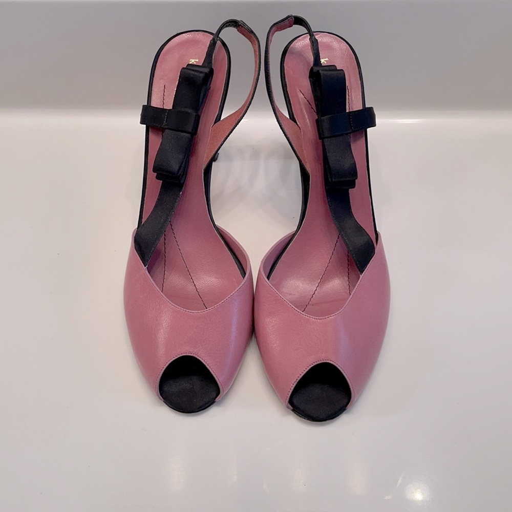 Kate spade leather pink heels